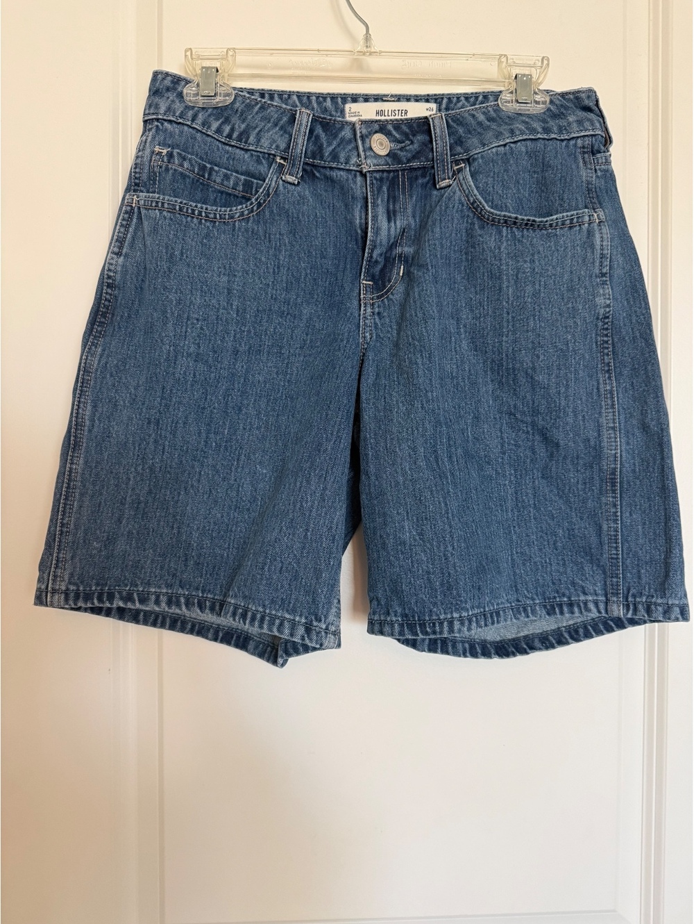 Hollister Low-Rise Baggy Jort Denim Shorts Size W26